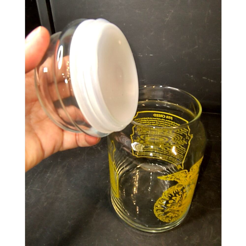 2019. Vintage 70s FFA Glass Storage Apothecary Jar Lidded Sealed Libbey Glass - Picture 5 of 7